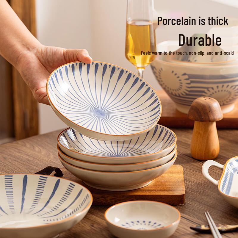 OIMG Underglaze Ceramic 5-Inch Rice & Noodle Bowl Set