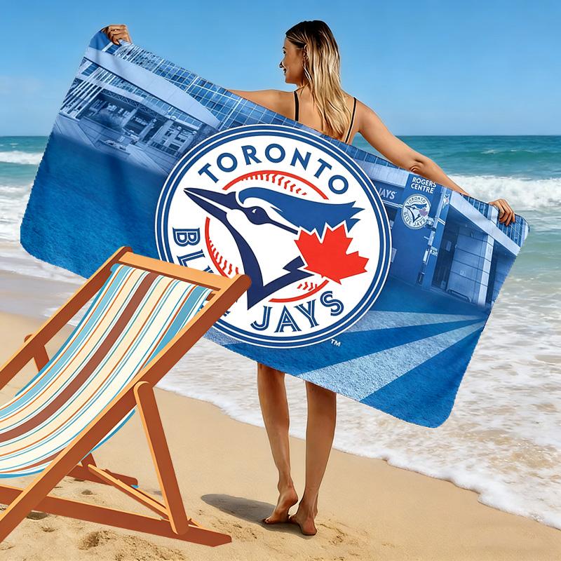 Toronto Blue Jays2 Print Beach Towel, Large Soft Quick Dry Towel for Beach Camping Swimming