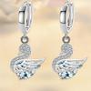 925 Stamp Silver Plated Women Drop Earrings Cute Goose Drop Pendant Multicolor Zircon Earring For Women Girl Jewelry