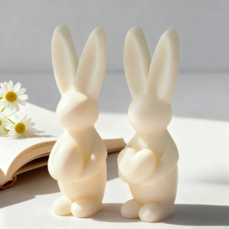 DIY Easter Bunny Egg Silicone Candle Mold for Handmade Aroma Gypsum Epoxy Resin Soap & Candle Making Supplies