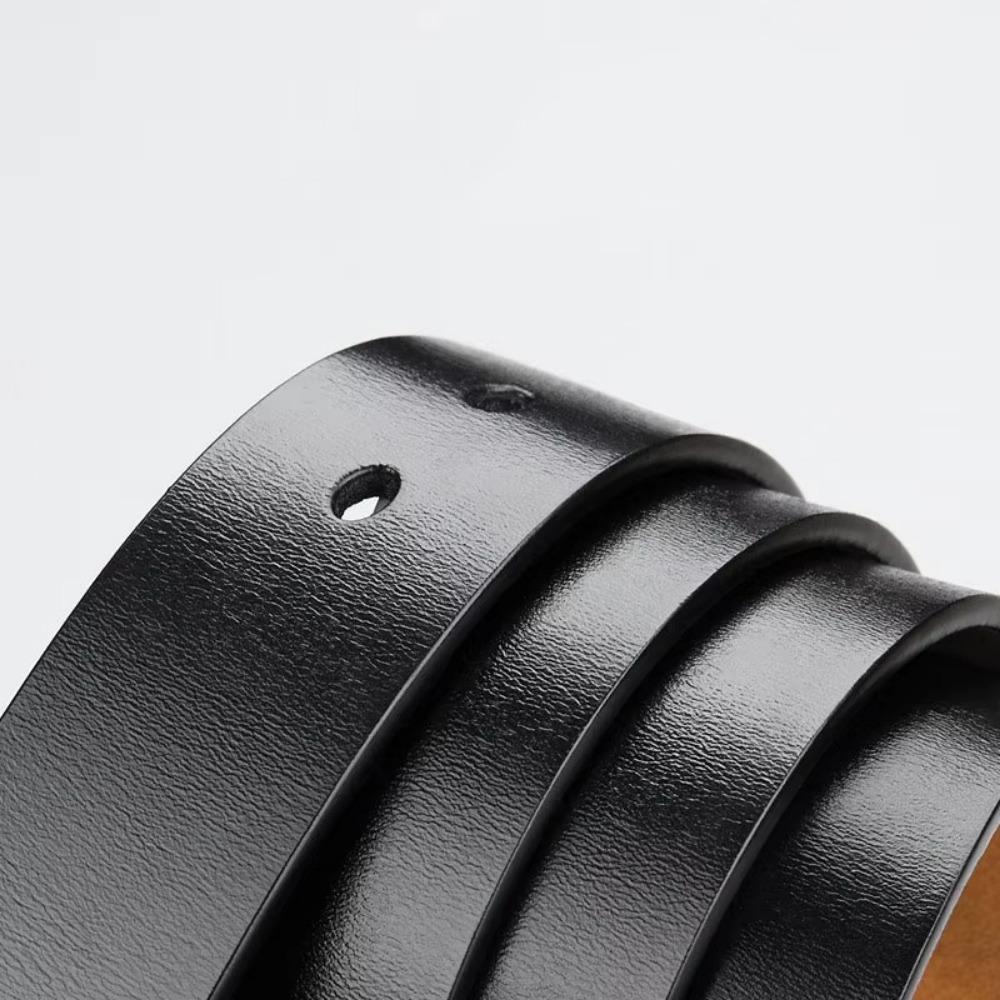 Cowskin Genuine Leather Belt No Buckle Male Belt Body New Waist Straps  Men Belt