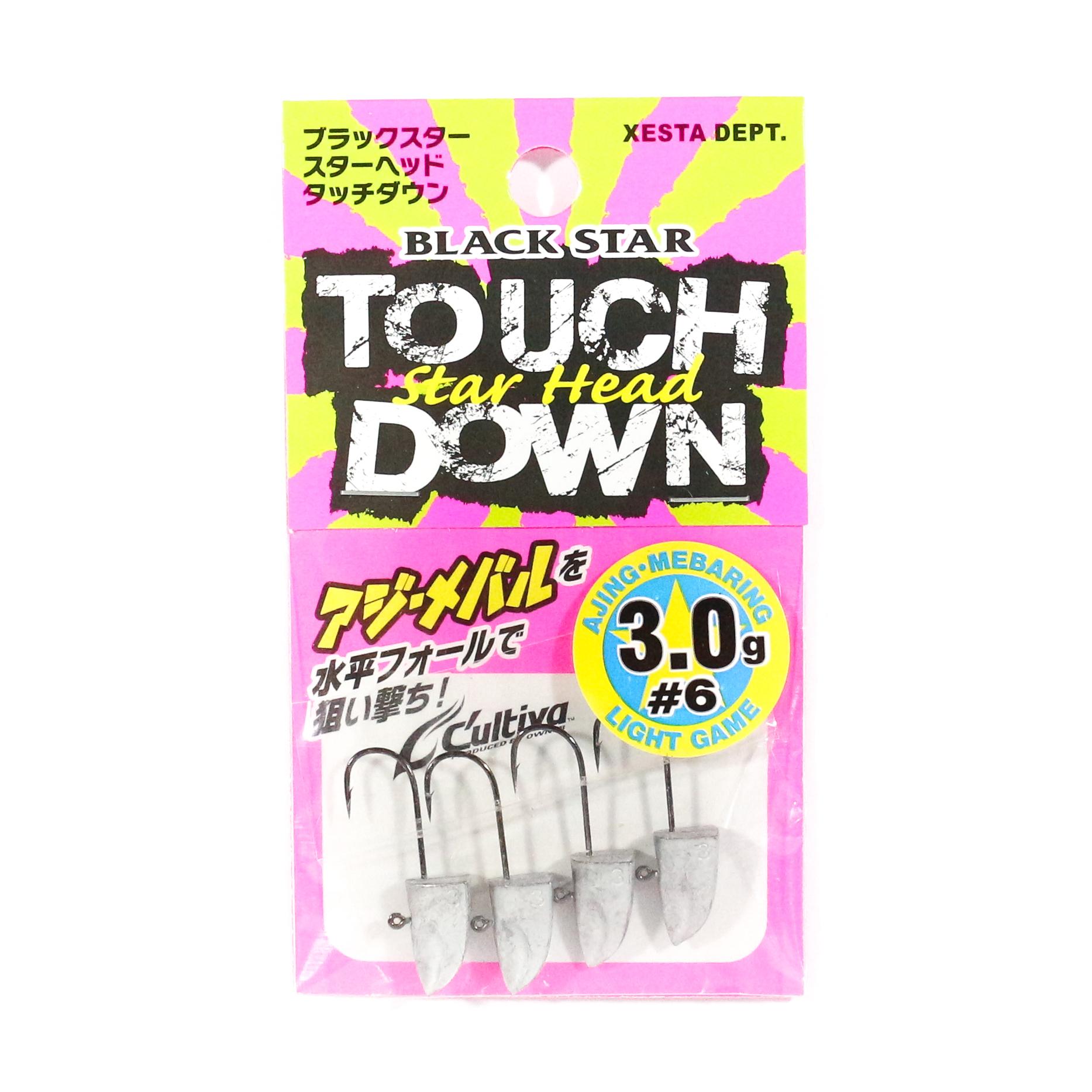 

Xesta Jig Head Black Star Head Touch Down 3 grams Hook Size 6 (8415)