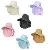 Sun Protections Meshes Fisherman Hat Hiking Outdoor Beach Cap Large Brims Sun Hat Men Women Breathable Fishing Cap