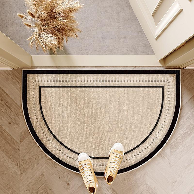 Entrance Door Mat Non-slip Wear-resistant Dirt-resistant Carpet Semi-circular Line Texture Garden Rug Outdoor Home Decor Mats
