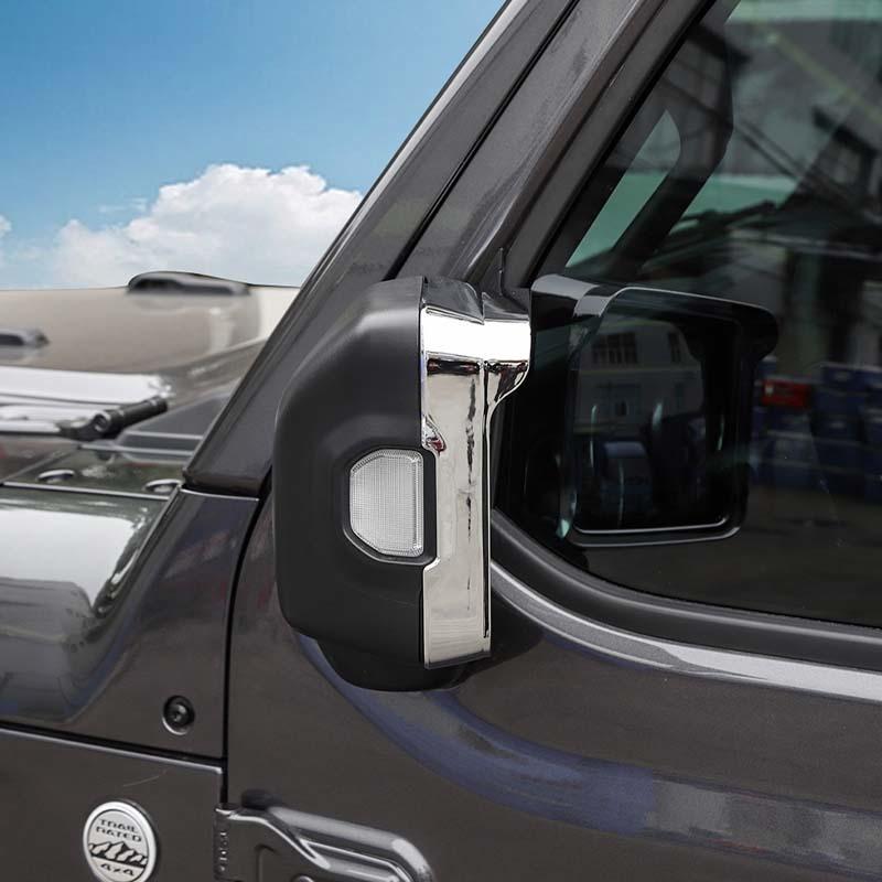 Backspegel Regnögonbryn Dekorativ Ram Kåpa För Jeep Wrangler JL För JT Gladiator 2018 Upp Biltillbehör Exteriör