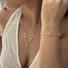 New Cute Romantic Pink Sakura Pendant Necklaces for Women Y2K Sweet Synthetic Zircon Flowers Bracelet Charms Wedding Jewelry Set