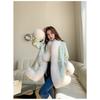 Satin National Style Buckle Imitation Fox Fur Coat Women's Young Fur Coat Winter New