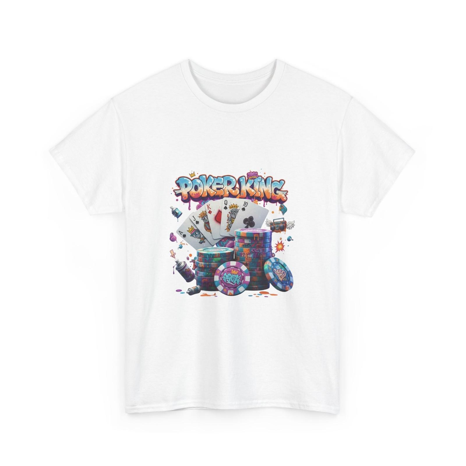 Poker King T-Shirt | Playing Cards, Chips, Casino Graphic, Cotton T-Shirt Gift S разноцветный