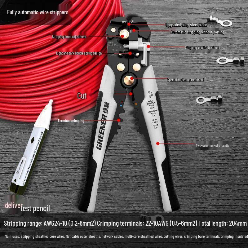Multi-Functional Industrial-Grade Automatic Wire Stripper & Crimping Pliers
