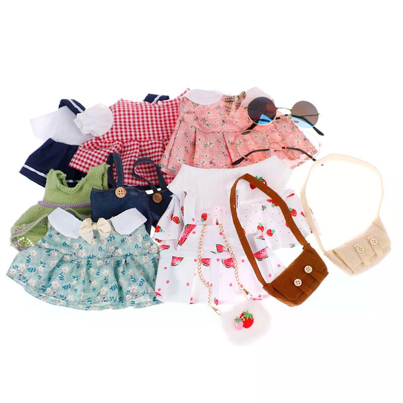 1PC Doll Clothes Dress Glasses Bags for 30cm Duck Plush Dolls Accessories