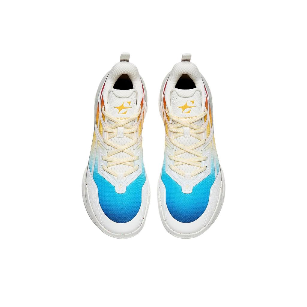 Anta Air Zone 6 Rainbow Concrete Nemesis Outdoor Shock Absorption Anti-Slip Low-Top Basketball Shoes Men Sneaker White Blue Yellow 912541602Q-8