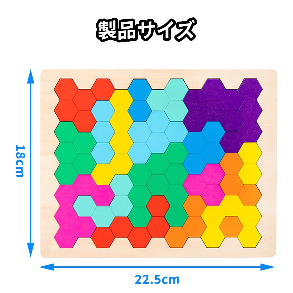 Puzzle Tetris din lemn SANJAOYEE, 21 de piese, pentru vârstele 6 și 7 ani, dezvoltă simțul formelor prin culori și forme, elevi de școală primară, fete și