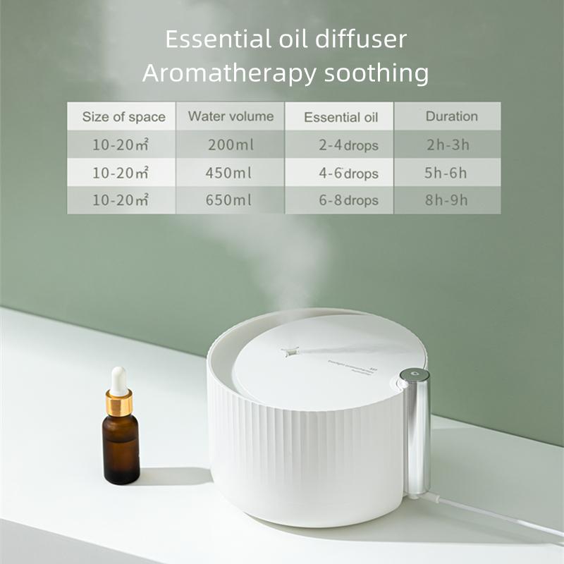650 ml husholdnings ultralyd luftfukter aromaterapi essensiell olje diffuser med led månelampe rom aroma tåke maker diffusor