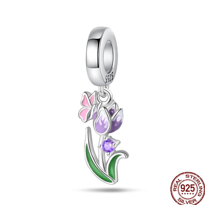 Copper Spring Insect Butterfly Series Gift Beads Suitable For 3Mm Original Bracelet Diy Birthday