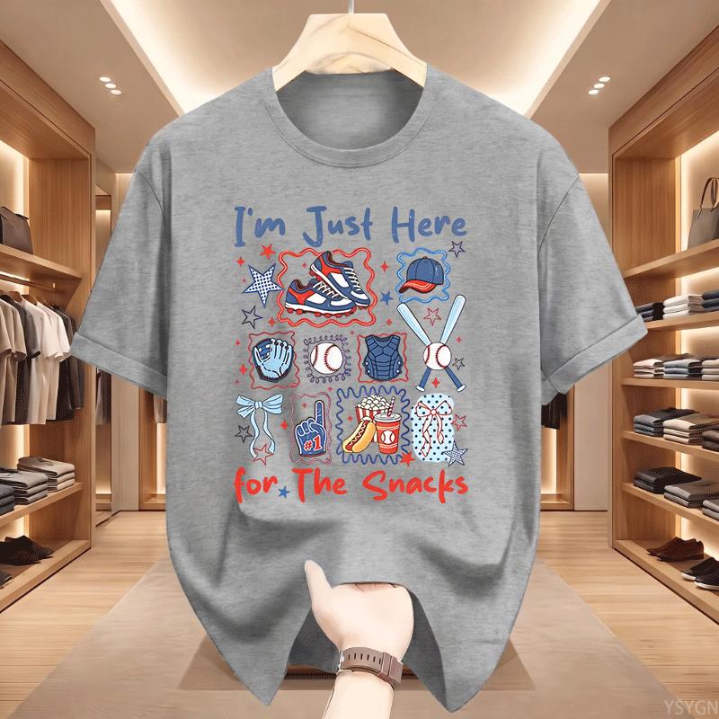 Baseball Snack Tshirt Funny Game Day Tee Cute Sporty Outfit Unisex Unisex Mom Gift Casual Cotton Short Sleeve Printed T Shirts