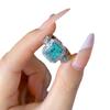 Ring Jewelry Temperament Princess Square Tourmaline Women'S Open Ring Emerald Imitation Copper