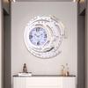 Retro Home Decoration Wall Clock Frame Digital Three-dimensional Design Precise Scanning Quartz Clock Hollow Exquisite Clock