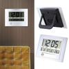 Digital LCD Home Office Decor Wall Clock Indoor Temperature Metal Wall Clock Day Wall Clock Bathroom Wall Clock