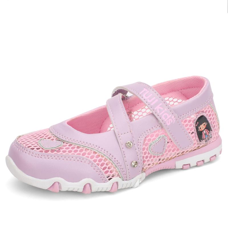

New Summer High Quality Non-slip Children Shoes Girls Fashion Sandals Cartoon Princess Sandals Kids Flat 27 рожевий