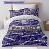 Set Biancheria da Letto con Fantasia New England Patriots Copripiumino Federa Decorazione per la Casa Regalo (1 * copripiumino + 2 * federa, senza nucleo)