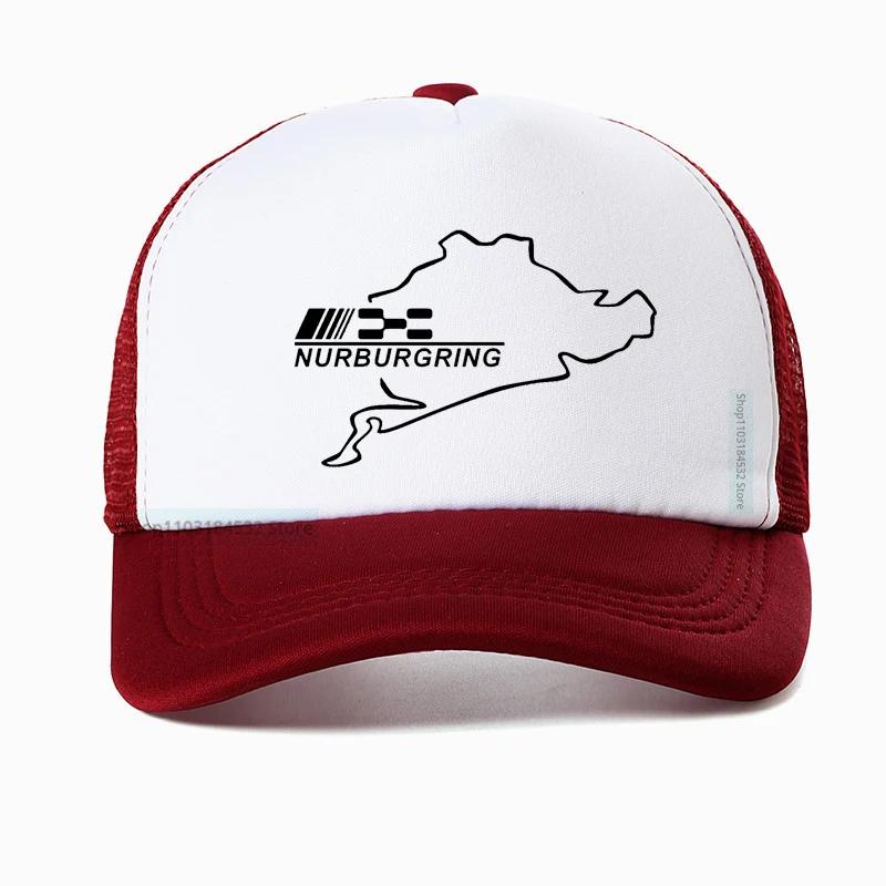 Stile Auto Corsa Strada Corsa Nurburgring cappello per Unisex Cappellino da Baseball da Corsa cool Rete Traspirante Cappellini Trucker Casquette Gorras