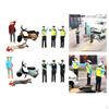 1/64 Accident Scale Doll Figures for Collectibles Ornament Micro Landscape Desktop Decor Railway