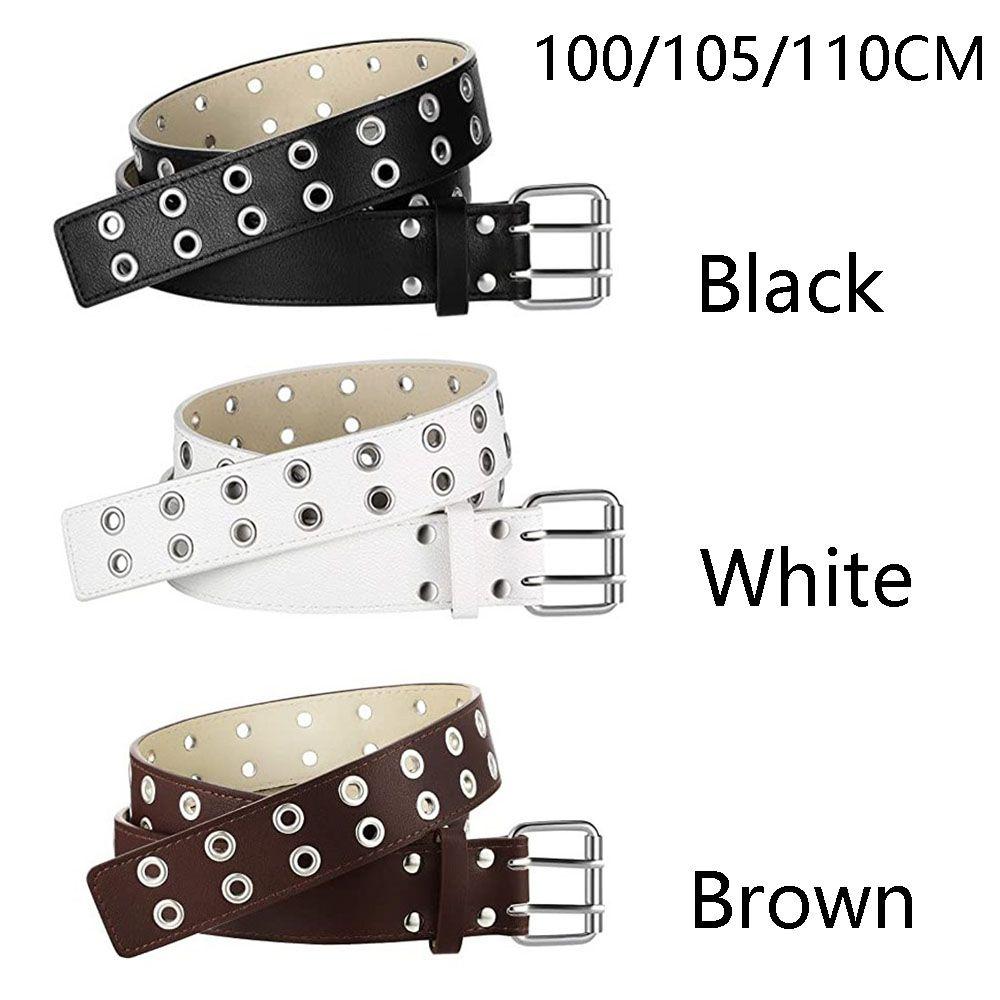 Genser i PU-skinn overfrakk Punk midjebelte Goth linning Justerbare belter Jeansbelter