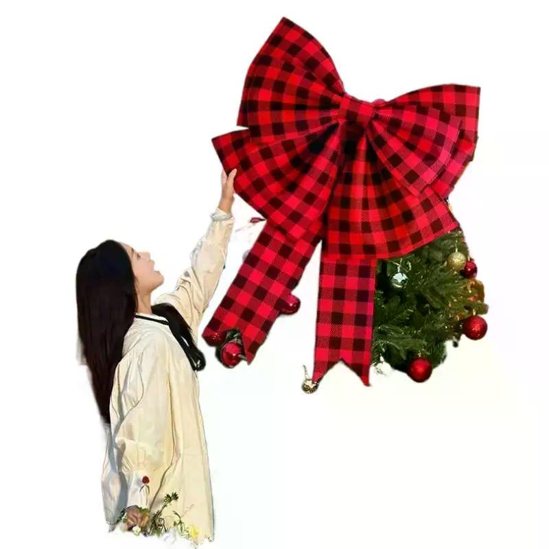 Rote Weihnachtsbaumdekoration Große Schleife EVA Schaufensterdekoration Hochzeitsbogen Dekoration Geburtstagsparty Requisite Festliche Anlässe DIY Material