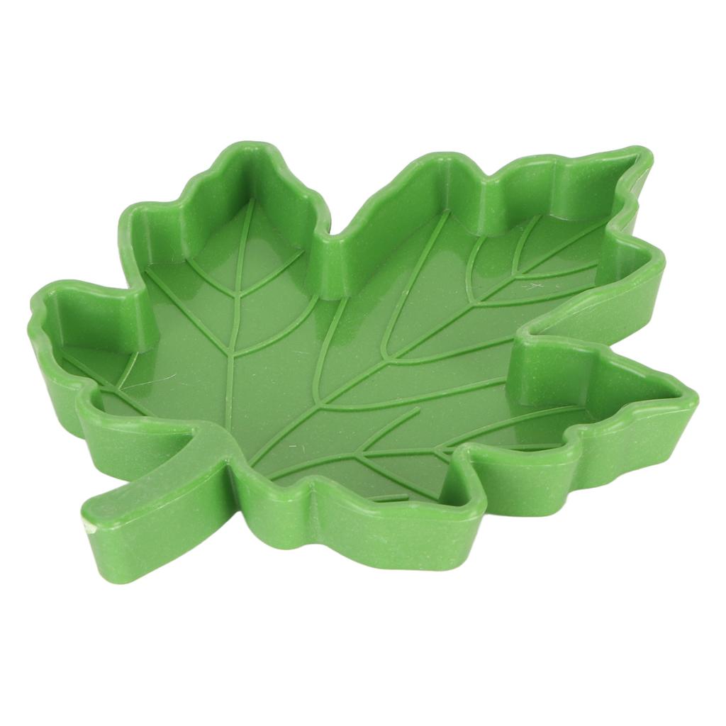 Maple Leaf Shape Reptile Water Feeder Plastic Pet Feeding Bowl Drinking Tray for Geckos Lizards Spiders Turtles