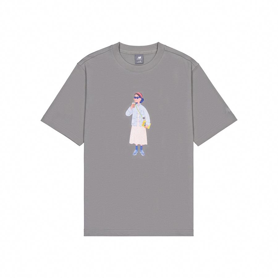 New Balance T Shirt Unisex Gray NEE28093-GR L
