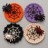 Coffee And Tea Cup Coaster Halloween Spider Web Coaster Handmade Crochet Heat Resistant Drink Mat for Crocheted Yarn Pad Table Spooky Gothic