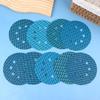10Pcs Of 5-Inch 8-Hole Diamond-Shaped Sanding Discs With Adhesive Backing, Available In Grits 60-400 For Woodworking