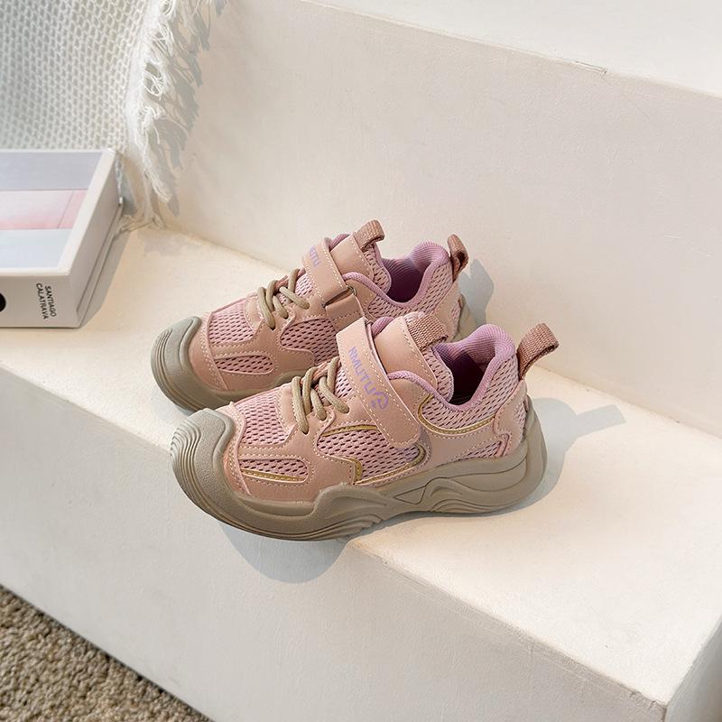 

Girls sports shoes in autumn 2025 new children s soft-soled casual shoes boys mesh breathable dad shoes spring and autumn 26