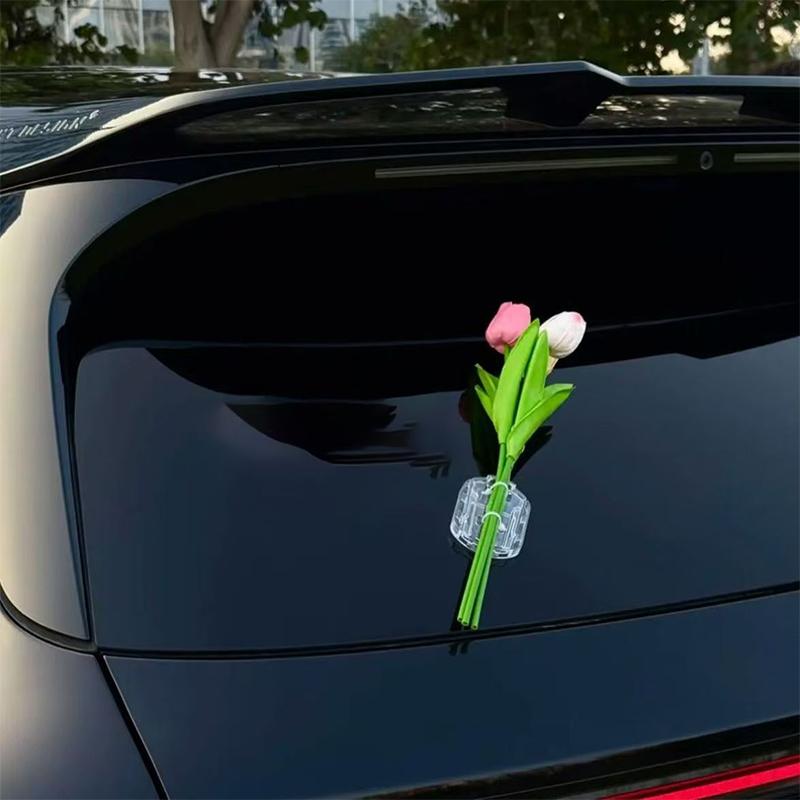 Car Flowers 3D Romantic Alphabet Letter Sticker Flower Car Accessories For Glass Window Automotive Vehicle Exterior Outdoor Home