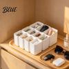 Desktop Cord Keeper Drawer Bin Storage Box Data Cable 11 Compartment Space Saving Plastic Organizer
