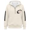 Damen Half-Zip Kapuzen-Rugby Pullover Sweatshirt für Partner-Partnerlook