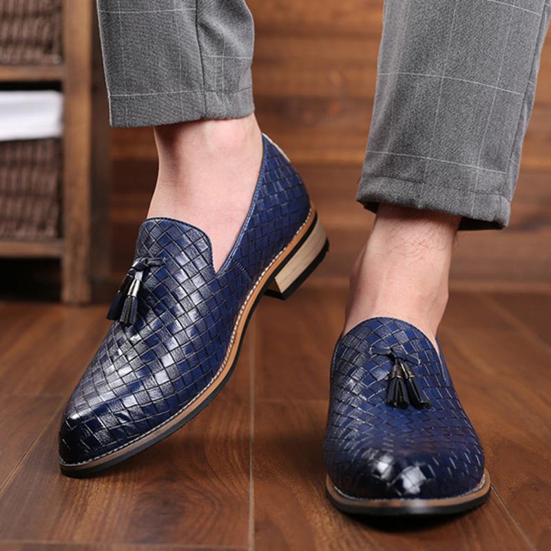 Fashion Fashion Formal Leather Shoes for Men Dress Business Shoes Male Geometric Oxfords Party Wedding Casual Mens Flats Chaussure Homme