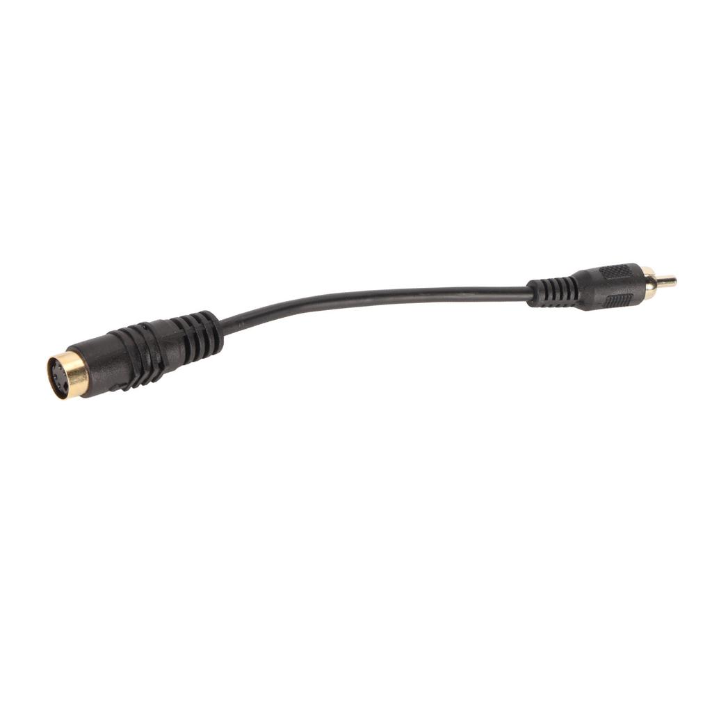 Mini DIN 4 Pin To RCA Cable Female To Male Plug and Play S Video To RCA Adapter Cord for DVD CD Player PC HDTV