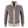 Zipper Closure Men Cardigan with Pocket Polyester Precisely Detail Men Sweater for Dating Wear