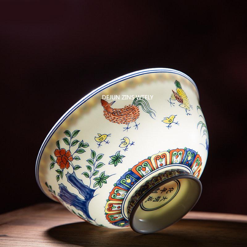 1PC Cerámica de Jingdezhen Vajilla Estilo Antiguo Resistente al Calor Hueso de China Bol para Ramen Alta Calidad Hogar Bol para Yogur Ensalada