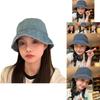 Stylish Denim Bucket Hat For Women Breathable Sun Protection Spring Summer Fashion