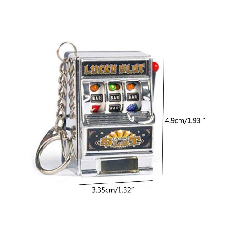 1 pz Fortunata Jackpot Mini Slot Machine Frutta Divertente Portachiavi Compleanno Regalo Giocattolo Educativo per Bambini Macchina Giochi a Gettoni