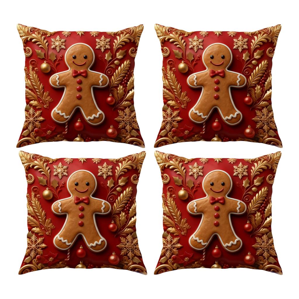 Christmas Throw Pillowcase, Christmas Home Decoration Pillow Cover, Set Of 4