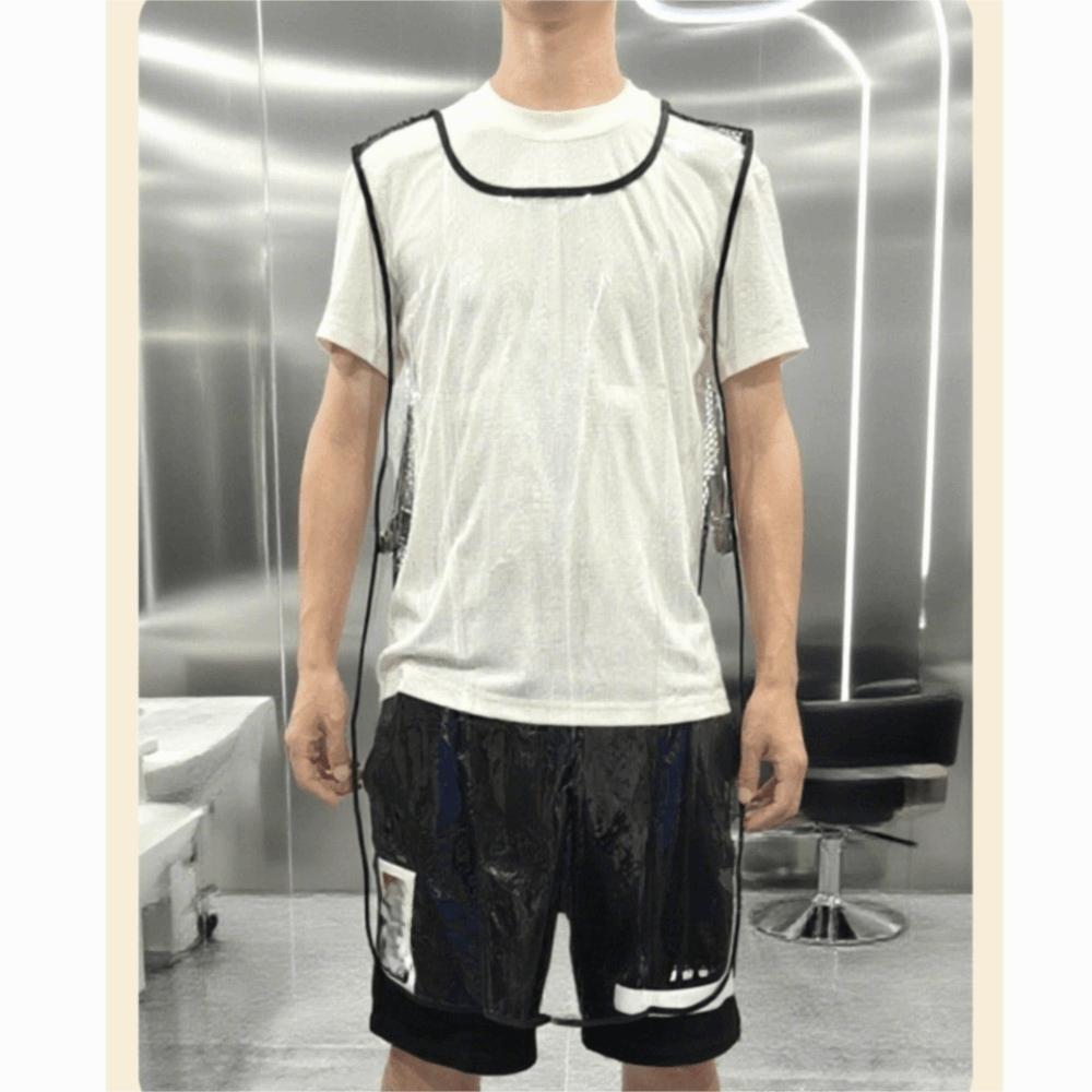 Antistatic Transparent Barber Uniform Double-sided Hairdresser Vest for Beauty Salon Nail