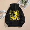 Oversized Solid Print Hooded Sweatshirt Men Loose Fit Long Sleeve Plus Size Winter Casual Streetwear