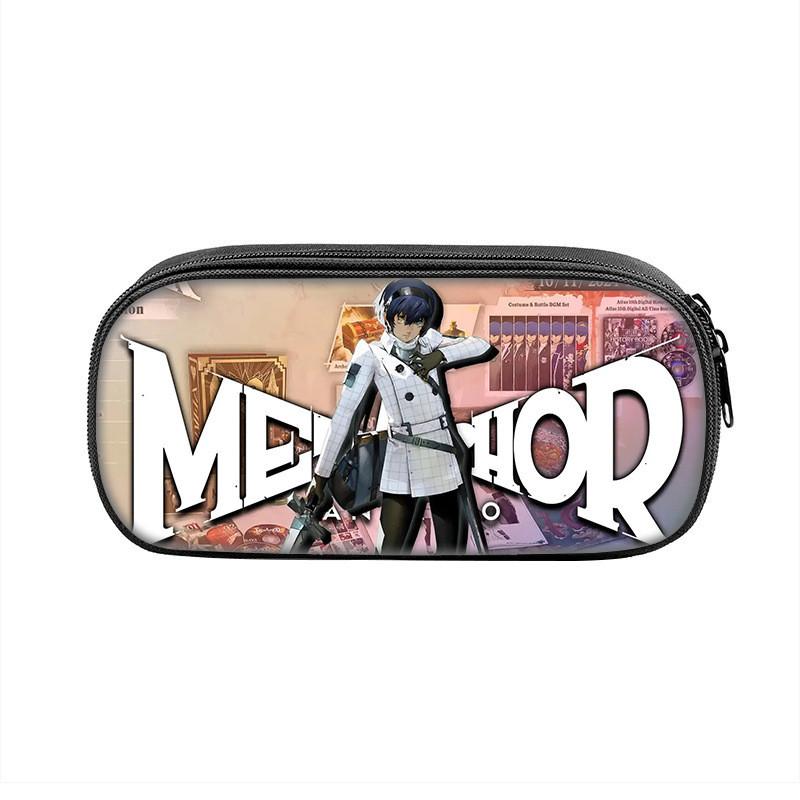 Refantazio Fantasy Theme Nylon Pencil Bag With Spacious Storage For Students