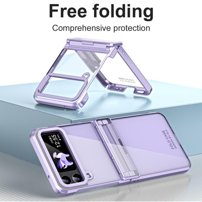 Flip Phone Case Galaxy Z 4 3 Clear Plating Hinge Protection Shockproof Folding Cover