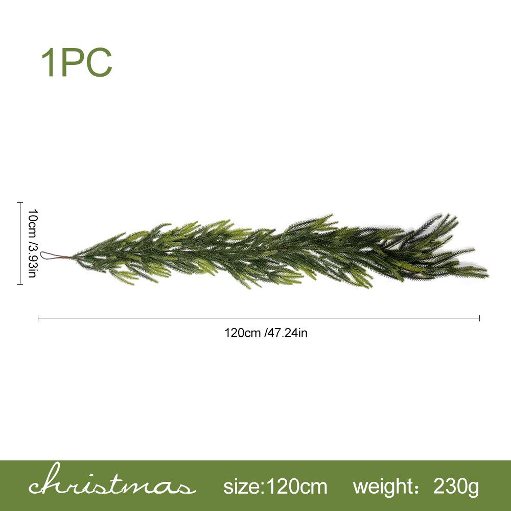 Artificial Christmas Cypress Pine Vine Décor with Plastic Greenery