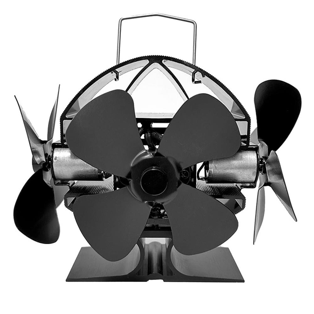160-220 Air Volume Three Headed Stove Fan Wood Stove Fan Metal Materials Multiple Blade Options Quality Construction
