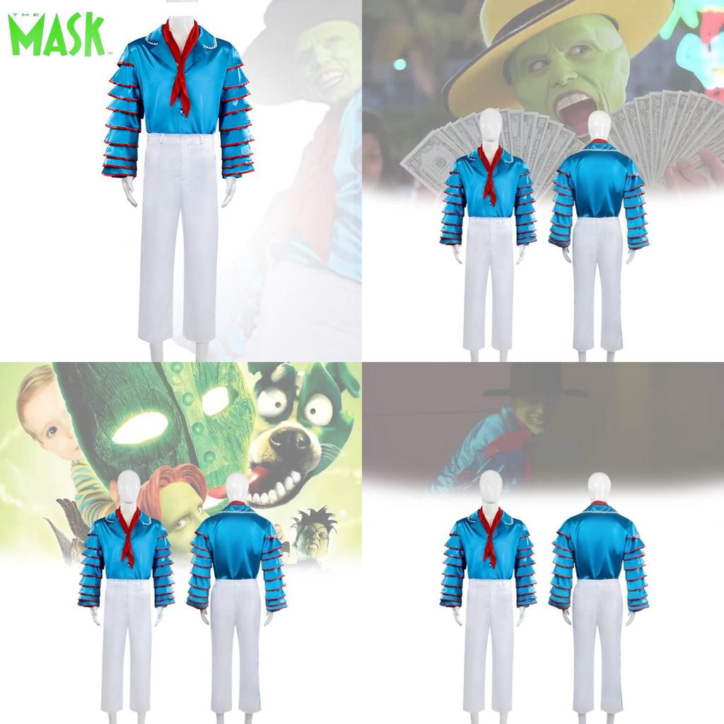 Disfraz Cosplay de La Máscara con Poliéster Spandex para Halloween y Actuaciones en Escenario